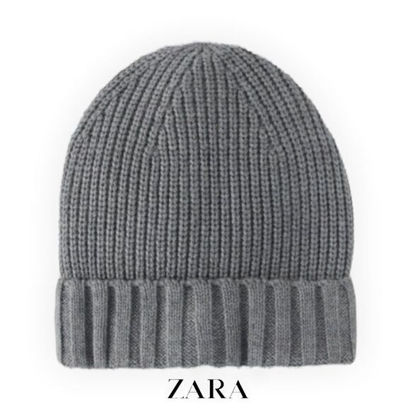 ZARA Kids | Gray | BASIC KNIT CAP - Picture 1 of 4